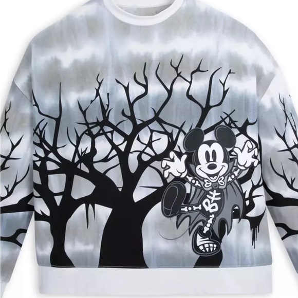 SOLD - Disney Parks Halloween Vampire Mickey Spooky Pullover Sweater (Size:L) - Picture 4 of 15